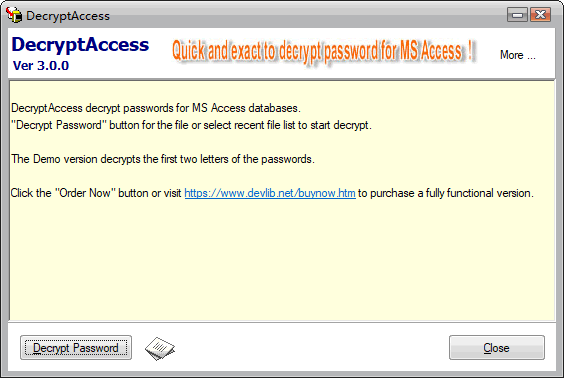 Screenshot of DecryptAccess