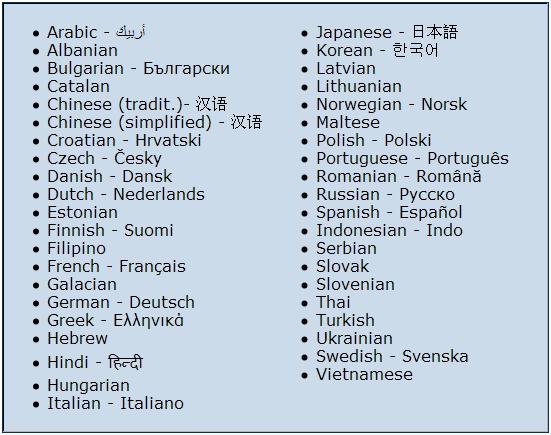 Translate your website from English to 41 Languages !
